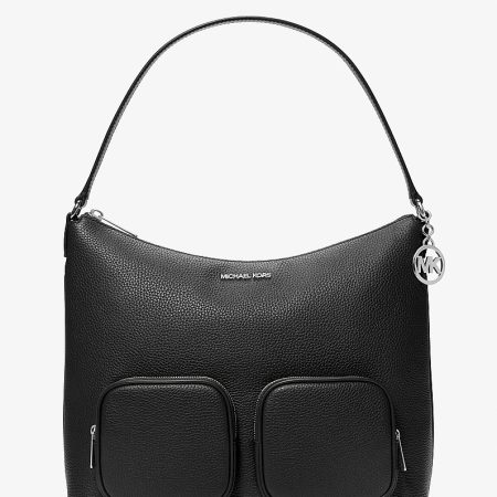 Michael Kors Merritt Large Pebbled Leather Cargo Shoulder Bag