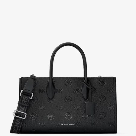 Michael Kors Mirella Medium Logo Debossed Satchel
