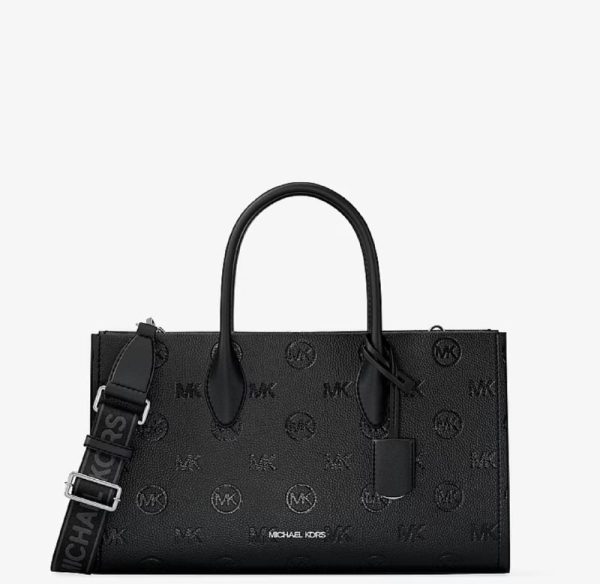 Michael Kors Mirella Medium Logo Debossed Satchel