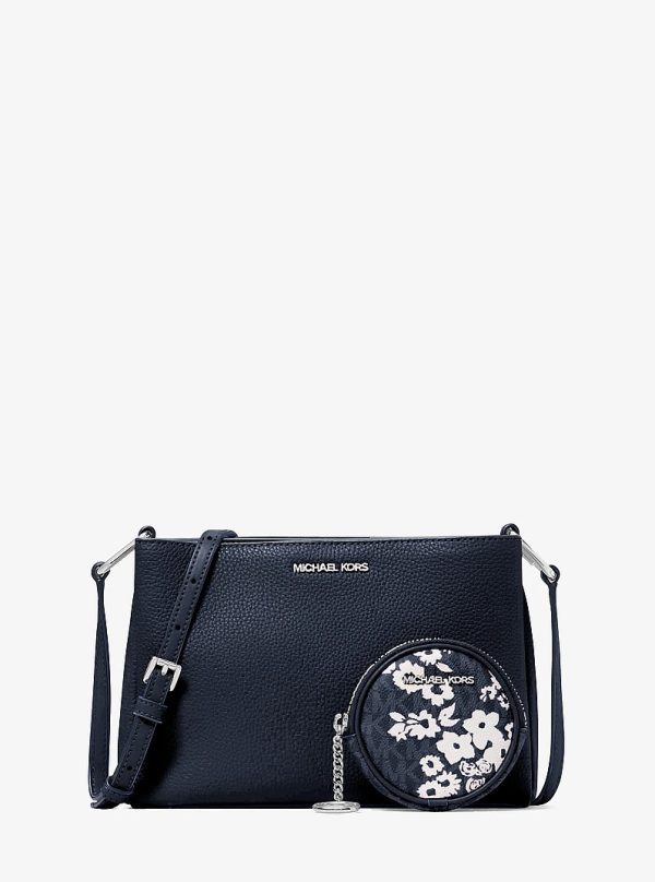 Michael Kors Trisha Pebbled Leather Crossbody Bag With Pouch