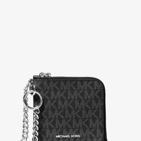 Michael Kors Jet Set Travel Medium Signature Logo Chain Wallet