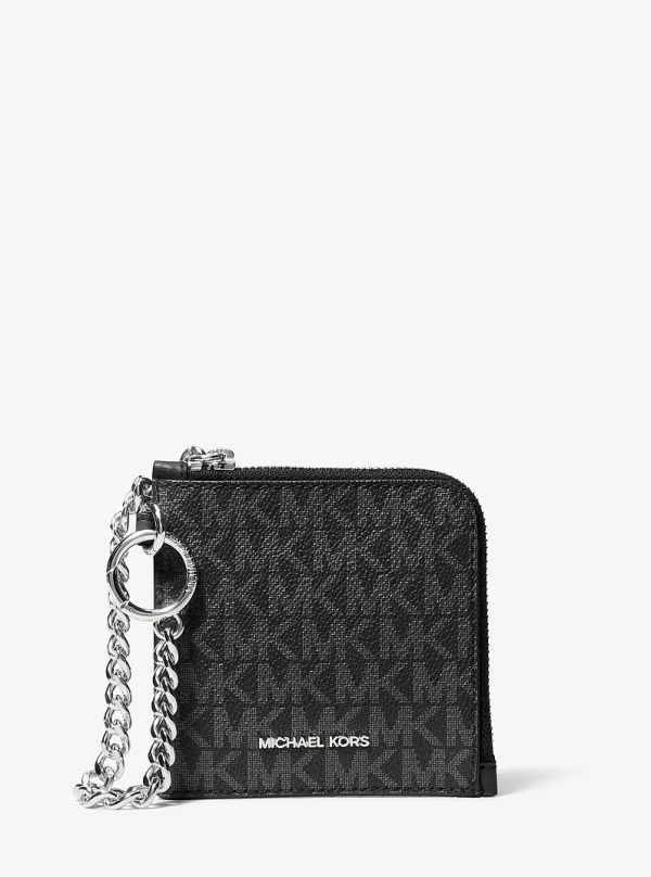 Michael Kors Jet Set Travel Medium Signature Logo Chain Wallet