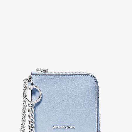 Michael Kors Jet Set Travel Medium Pebbled Leather Chain Wallet
