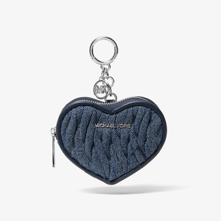 Michael Kors Jet Set Travel Matelasse Denim Heart Coin Pouch