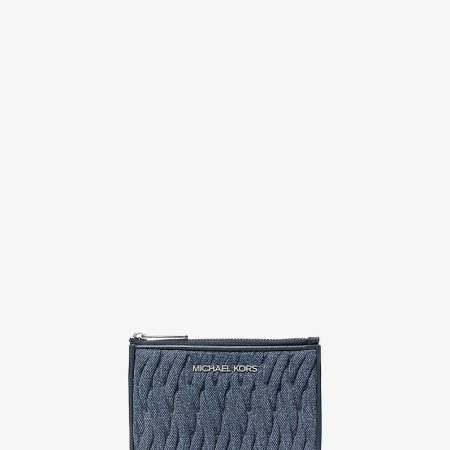 Michael Kors Jet Set Travel Small Matelasse Denim Coin Pouch
