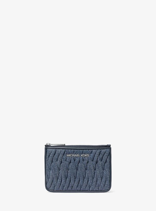 Michael Kors Jet Set Travel Small Matelasse Denim Coin Pouch