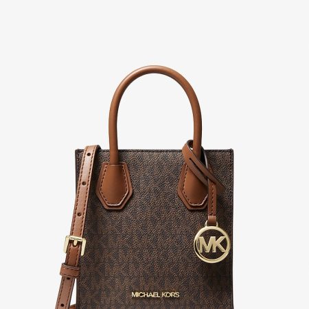 Michael Kors Mercer Extra-Small Logo and Leather Crossbody Bag