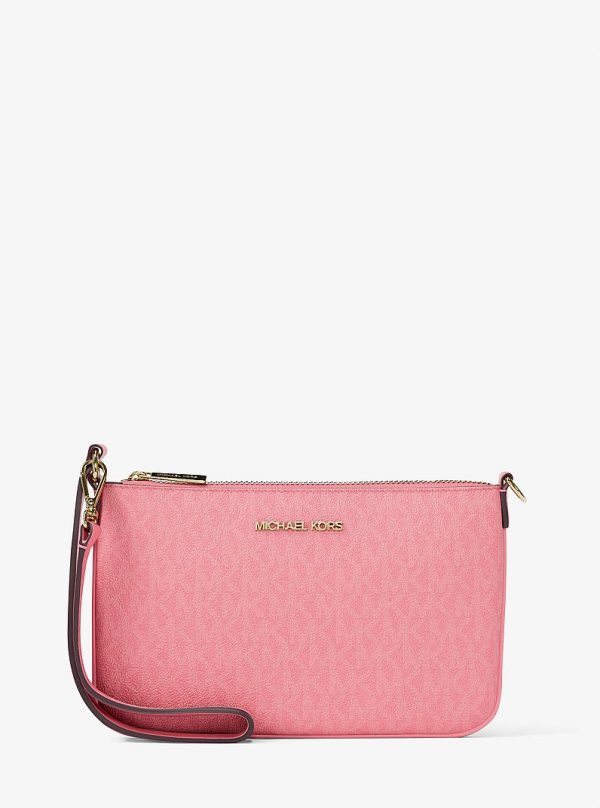 Michael Kors Jet Set Small Signature Logo Convertible Wristlet