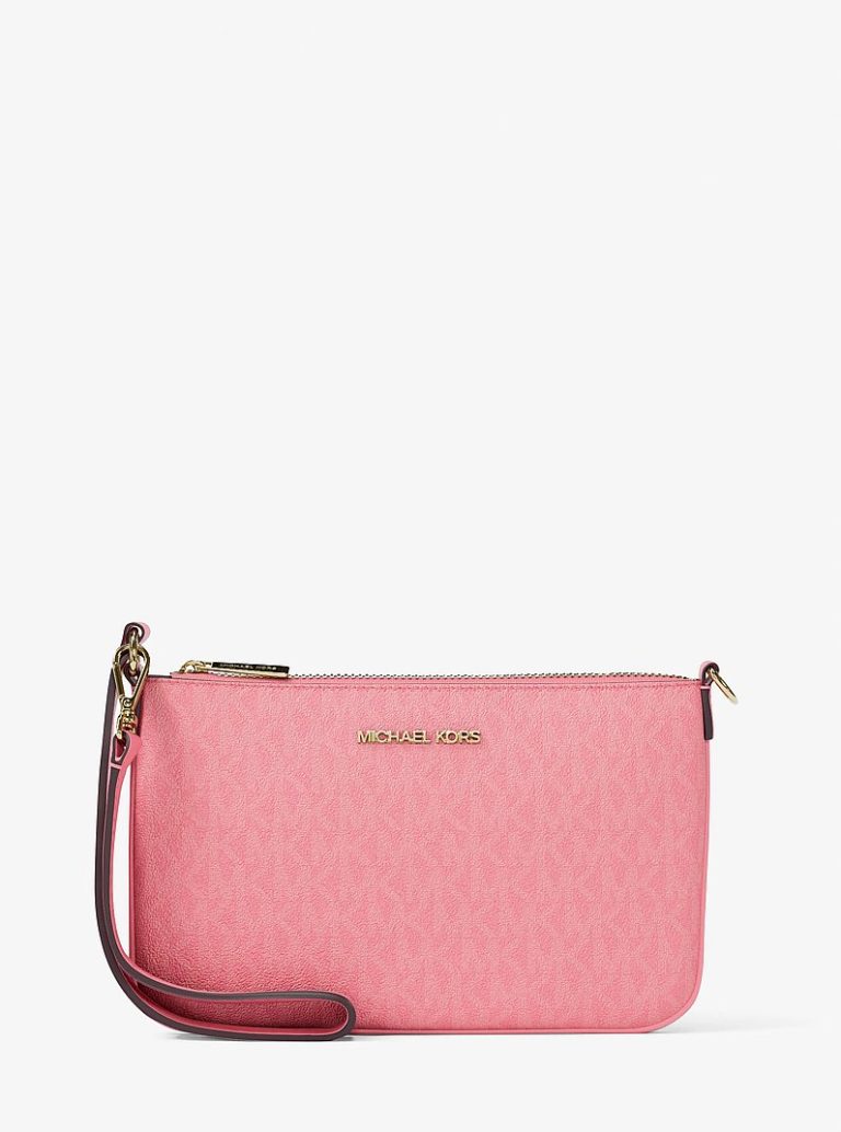 Michael Kors Jet Set Medium Signature Logo Convertible Wristlet