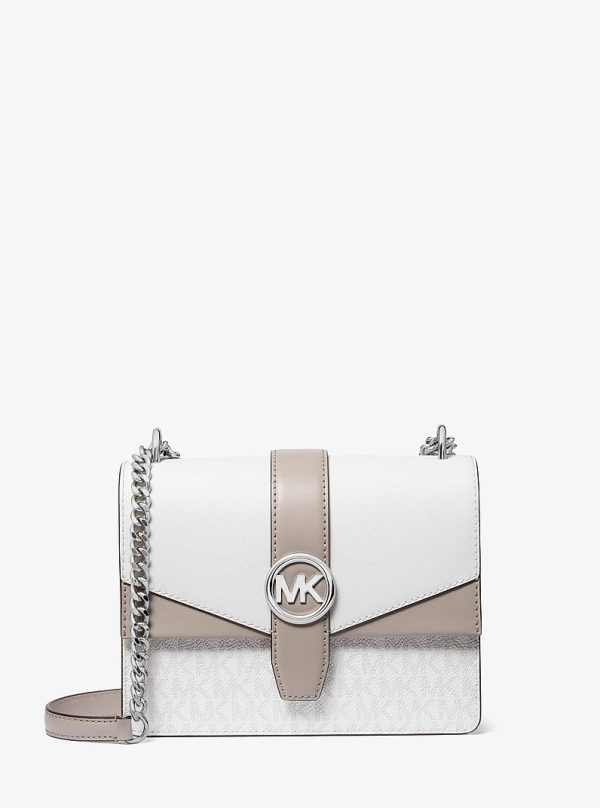 Michael Kors Greenwich Small Color-Block Signature Logo Crossbody Bag