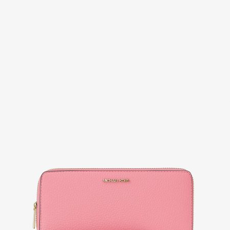 Michael Kors Jet Set Travel Large Pebbled Leather Wristlet