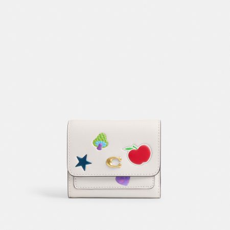 Coach Mila Small Flap Wallet With Sticker Print