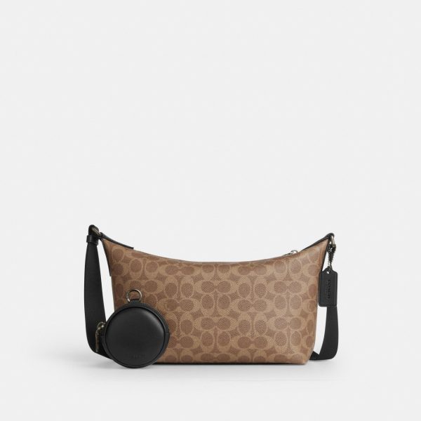 Coach Small Finn Crossbody Bag With Pouch In Signature Canvas