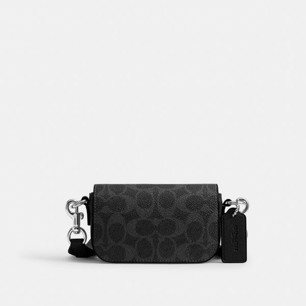Coach Flap Crossbody Bag In Signature Canvas