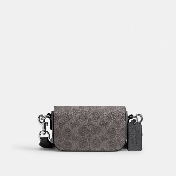 Coach Flap Crossbody Bag In Signature Canvas