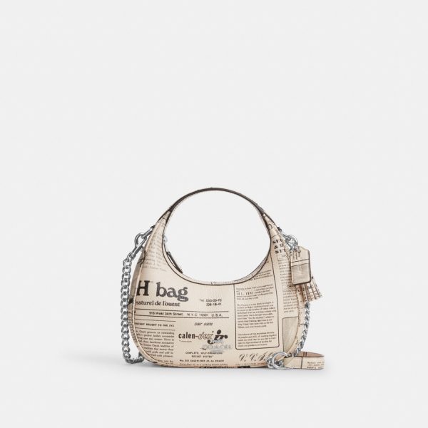 Coach Carmen Mini Crossbody Bag With Newspaper Print