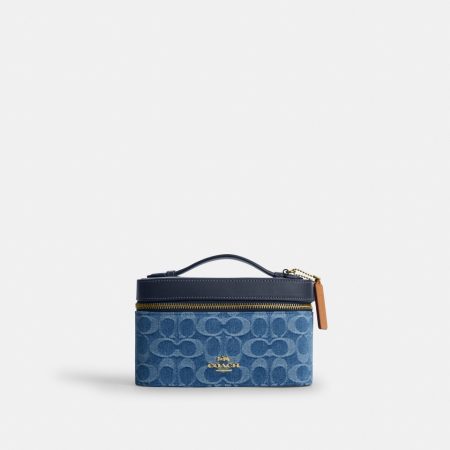 Coach Cosmetic Case In Signature Denim