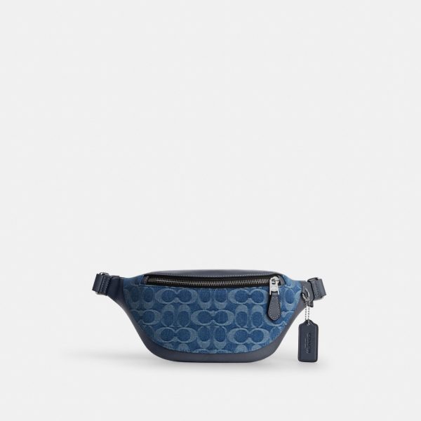 Coach Warren Mini Belt Bag In Signature Denim