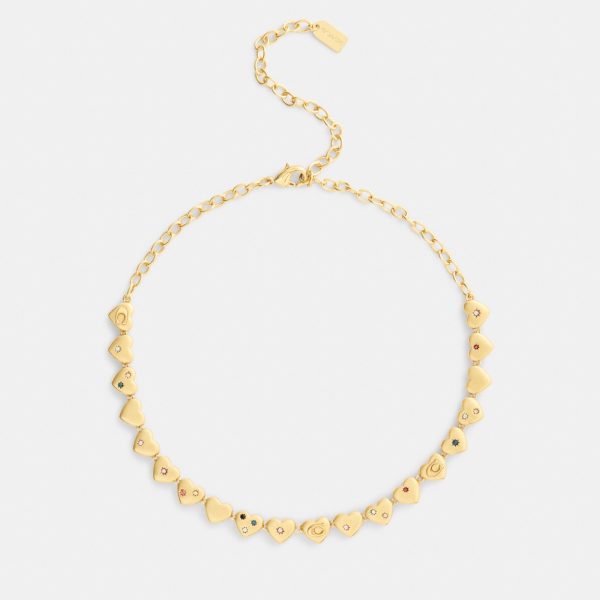 Coach Heart Choker Necklace