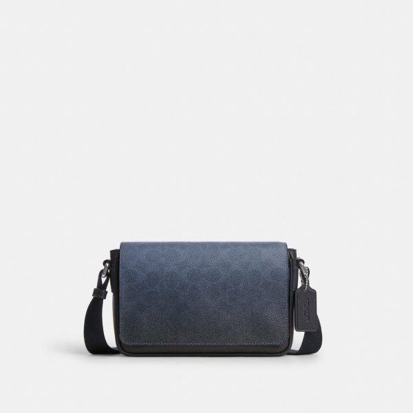 Coach Jack Small Flap Crossbody Bag In Ombre Signature Canvas