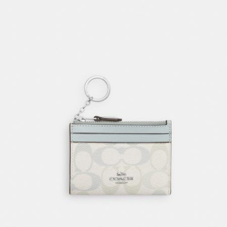 Coach Mini Skinny Id Case In Signature Canvas