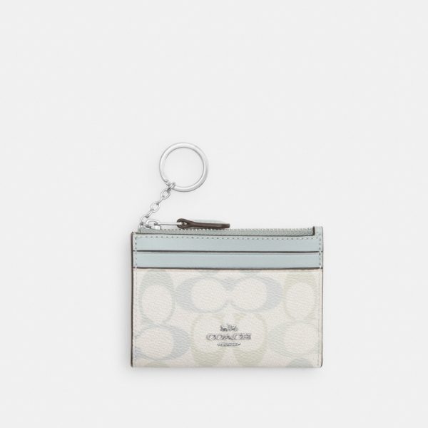 Coach Mini Skinny Id Case In Signature Canvas