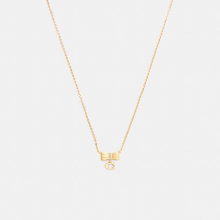 Coach Signature Bow Pendant Necklace