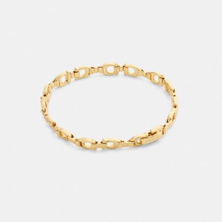 Coach Bow Chain Linear Bracelet