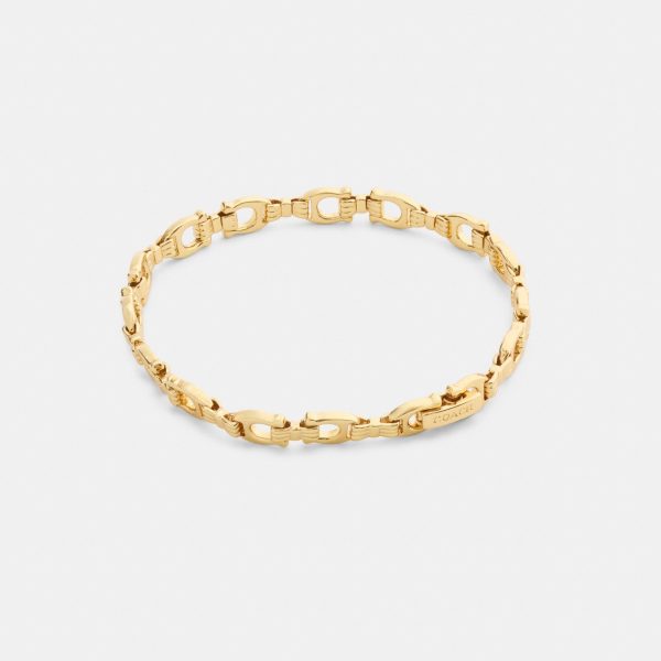Coach Bow Chain Linear Bracelet