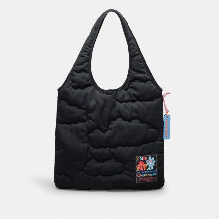 Coach Coachtopia Loop Flat Tote With Cloud Quilting