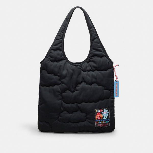 Coach Coachtopia Loop Flat Tote With Cloud Quilting