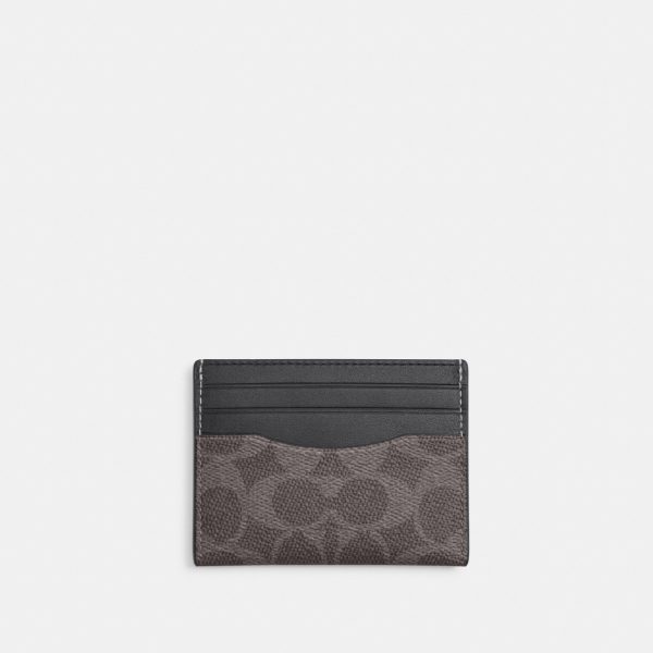 Coach Slim Id Card Case In Signature Canvas
