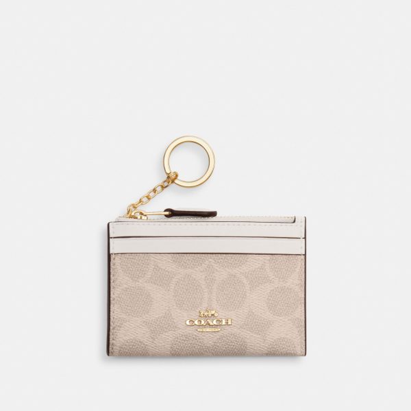Coach Mini Skinny Id Case In Signature Canvas