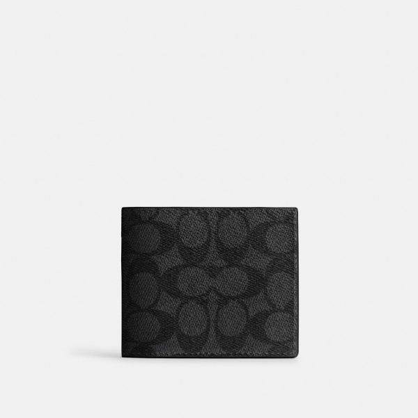 Coach Id Billfold Wallet In Signature Canvas
