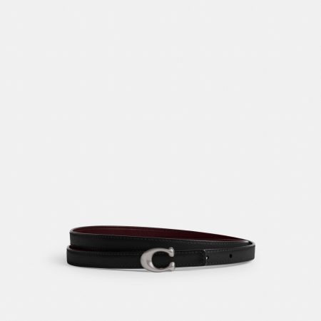 Coach Sculpted Signature Buckle Reversible Belt, 13 Mm