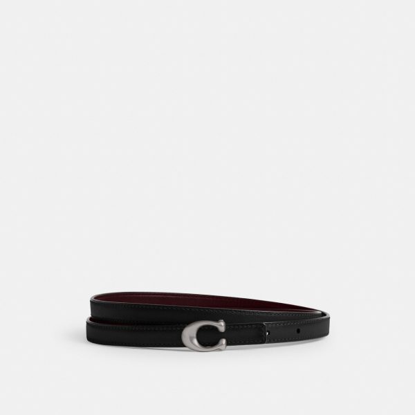 Coach Sculpted Signature Buckle Reversible Belt, 13 Mm