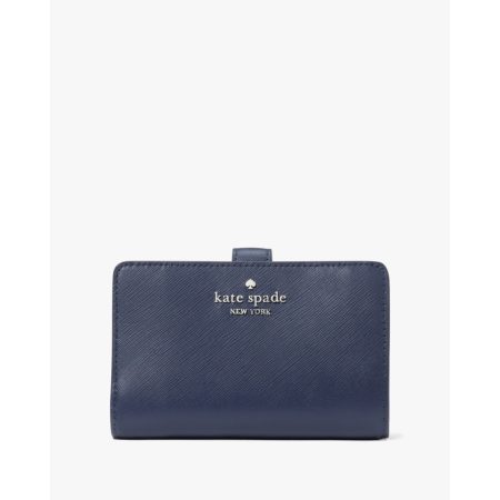 Kate Spade Madison Medium Bifold Wallet Parisian Navy - Ready Stock Malaysia