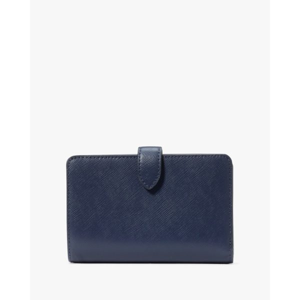 Kate Spade Madison Medium Bifold Wallet Parisian Navy - Ready Stock Malaysia