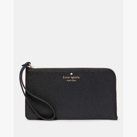 Kate Spade Lucy Medium L-Zip Wristlet Black - Preorder