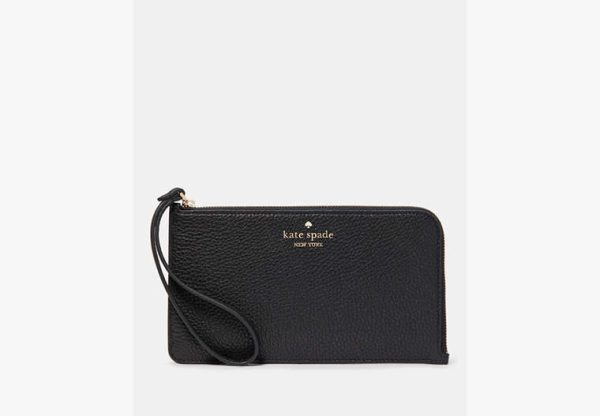 Kate Spade Lucy Medium L-Zip Wristlet Black - Preorder
