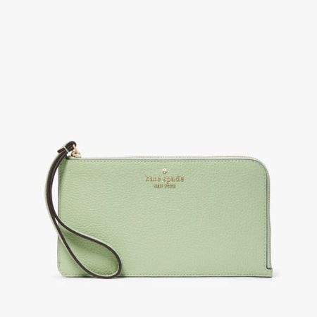 Kate Spade Lucy Medium L-Zip Wristlet Lime Frosting - Preorder
