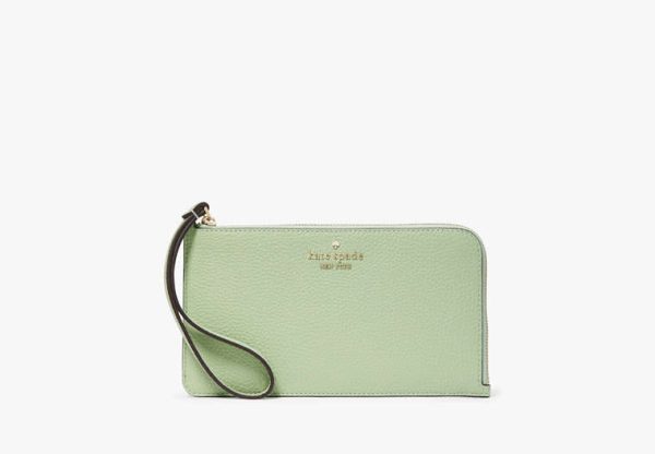Kate Spade Lucy Medium L-Zip Wristlet Lime Frosting - Preorder
