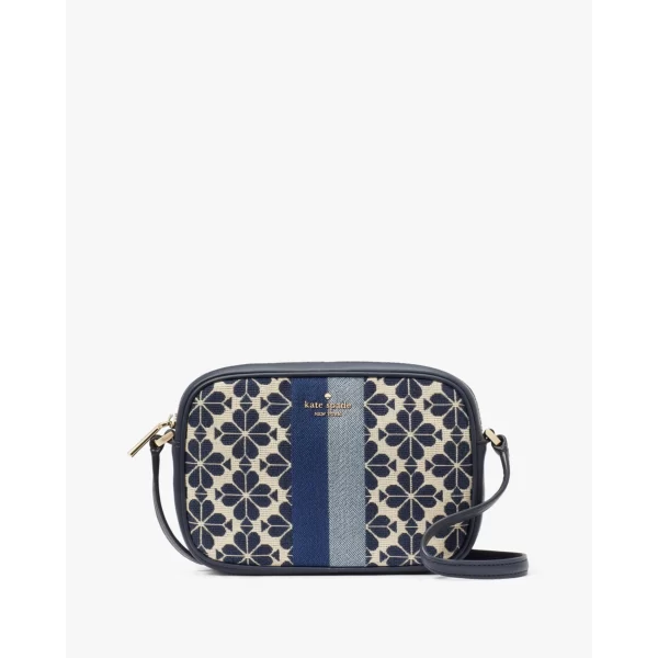Kate Spade Everything Spade Flower Jacquard Mini Camera Bag Blue Multi - Ready Stock Malaysia