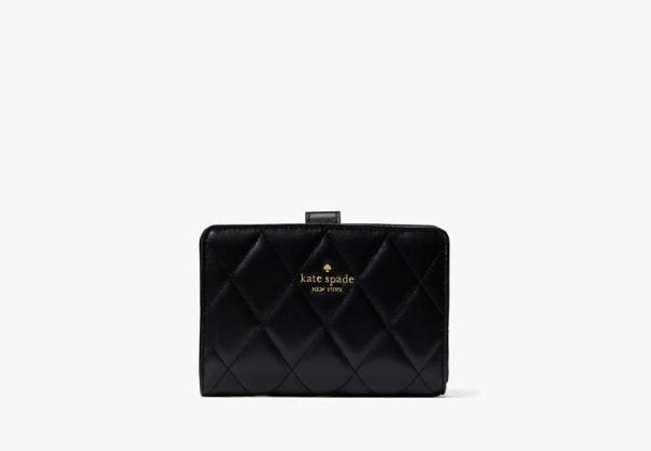 Kate Spade Carey Medium Compact Bifold Black - Preorder