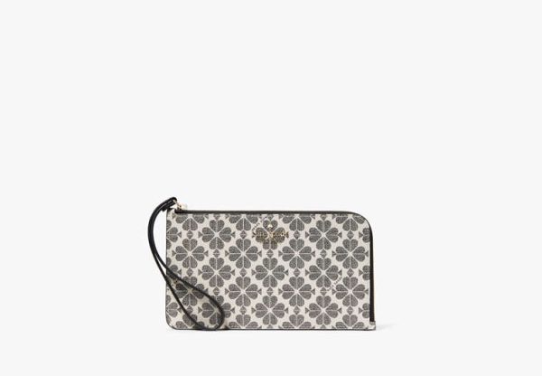Kate Spade Lucy Medium L-Zip Wristlet Black - Preorder
