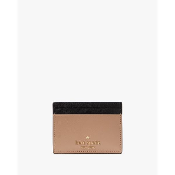 Kate Spade Madison Small Slim Card Holder Toasted Hazelnut Multi - Ready Stock Malaysia
