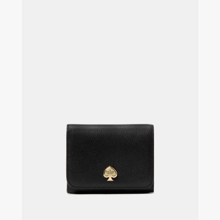 Kate Spade Kayla Small L-Zip Flap Wallet Black - Preorder
