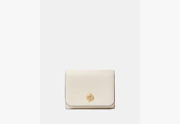 Kate Spade Kayla Small L-Zip Flap Wallet Meringue - Preorder