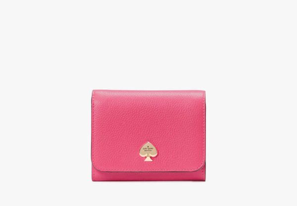 Kate Spade Kayla Small L-Zip Flap Wallet Tennis Ball - Preorder