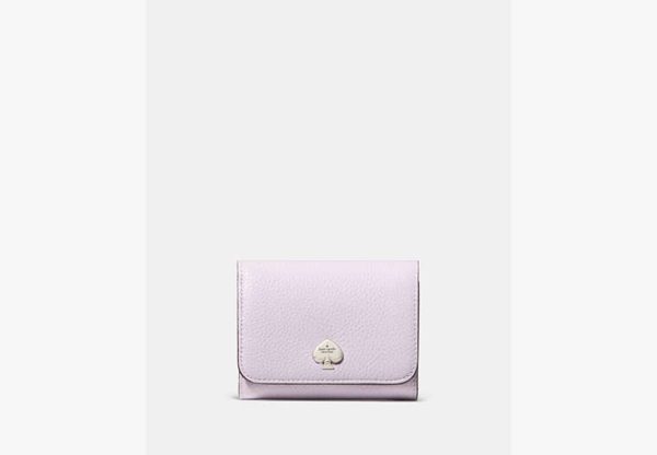 Kate Spade Kayla Small L-Zip Flap Wallet Powdered Sugar - Preorder